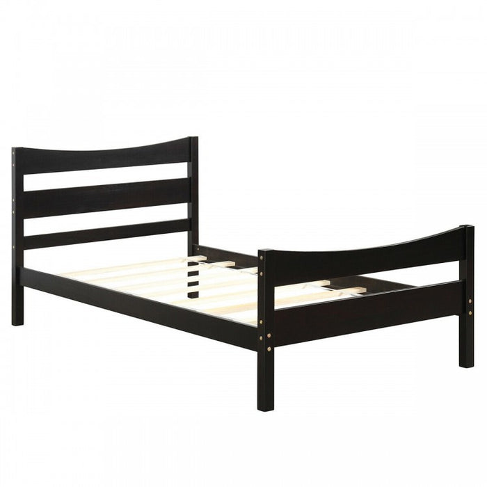 Minimalist Bed Frame with Headboard, Footboard, and Under-Bed Storage