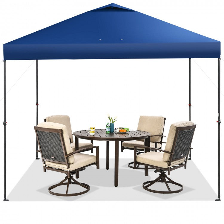 Costway 10x10 ft Outdoor Canopy Shade Pop-Up Tent with Carry Bag - Suitable for Backyard Parties and Gatherings