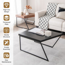 Load image into Gallery viewer, Costway Coffee Table and Side Table Set of 2 - Modern Design for Separate Use, Suitable for Living Room
