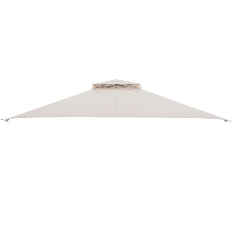 10x12 Feet Outdoor Patio Gazebo Canopy Replacement Top with Ventilation and Drainage Holes for Parties and Gatherings