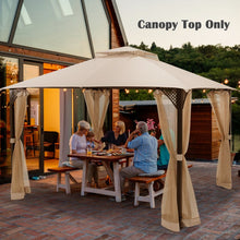 Charger l&#39;image dans la galerie, 10x12 Feet Outdoor Patio Gazebo Canopy Replacement Top with Ventilation and Drainage Holes for Parties and Gatherings
