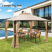 Charger l&#39;image dans la galerie, 10x12 Feet Outdoor Patio Gazebo Canopy Replacement Top with Ventilation and Drainage Holes for Parties and Gatherings
