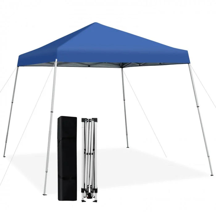 Costway 10x10 ft Pop-Up Canopy Tent with Carry Bag - Suitable for Camping, Parties, and Backyard