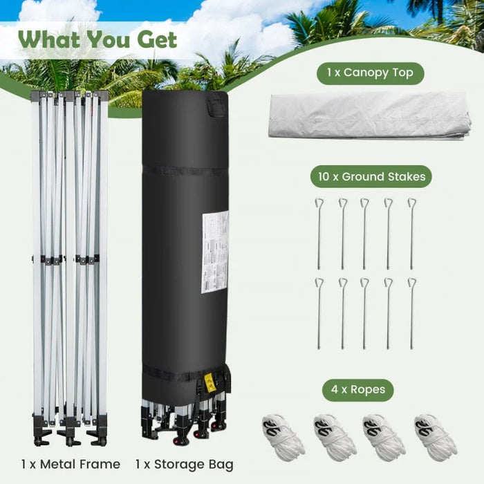 10 x 20 Ft Outdoor Camping Canopy Tent with Carry Bag, Easy Setup