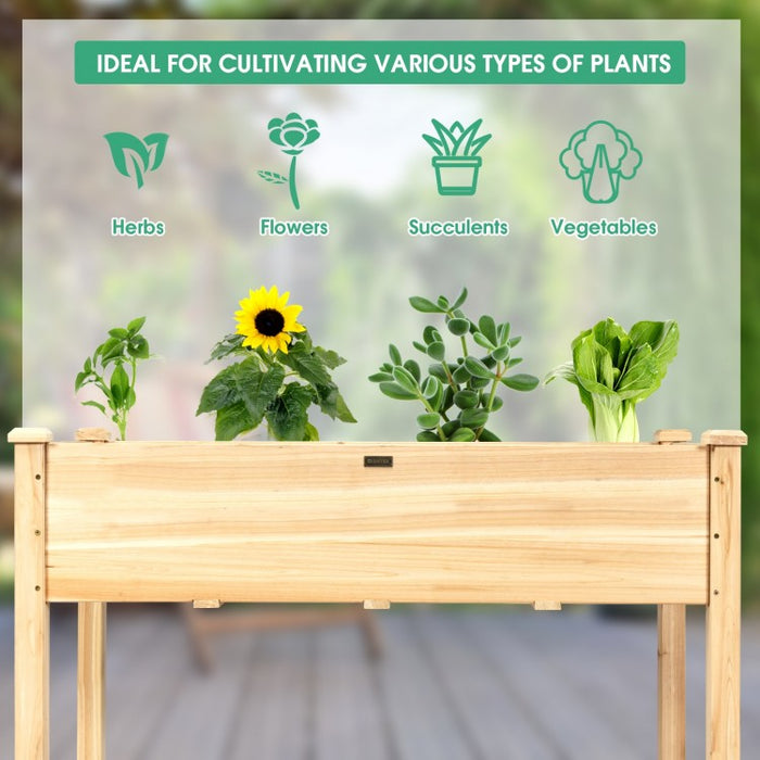 Elevated Wooden Garden/Patio Planter Boxes for Vegetable Gardening