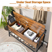 Load image into Gallery viewer, Industrial Style Metal Storage Shoe Bench
