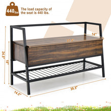 Load image into Gallery viewer, Industrial Style Metal Storage Shoe Bench
