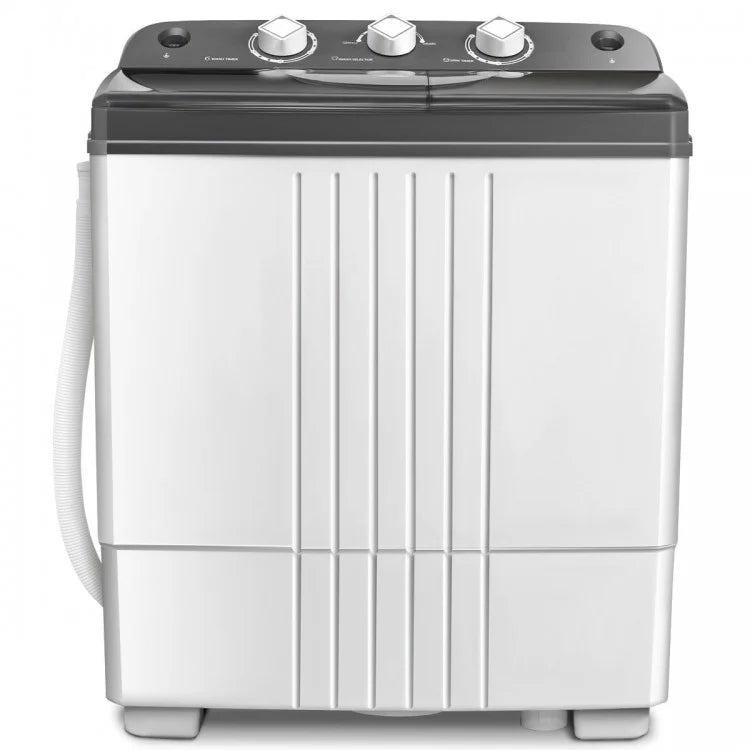 White Semi-Automatic Portable Washing Machine and Spin Dryer