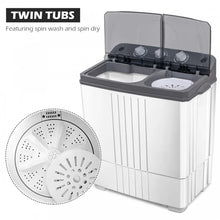 Charger l&#39;image dans la galerie, White Semi-Automatic Portable Washing Machine and Spin Dryer
