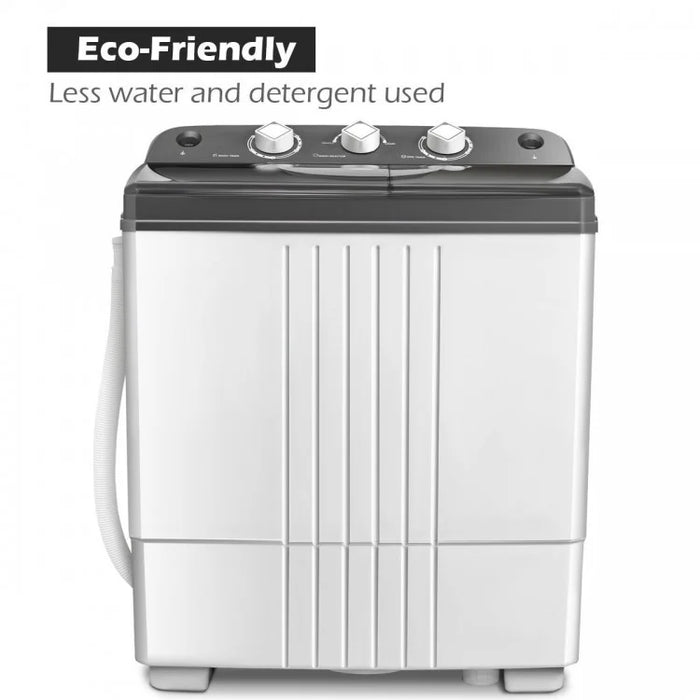 White Semi-Automatic Portable Washing Machine and Spin Dryer