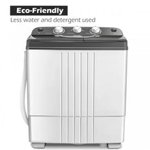 Charger l&#39;image dans la galerie, White Semi-Automatic Portable Washing Machine and Spin Dryer
