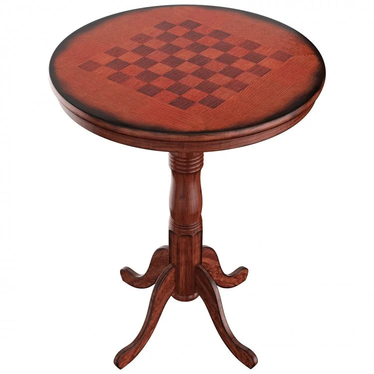 Costway Mid Century Modern Round Dining Table Chess Table - Suitable for Restaurant and Bar
