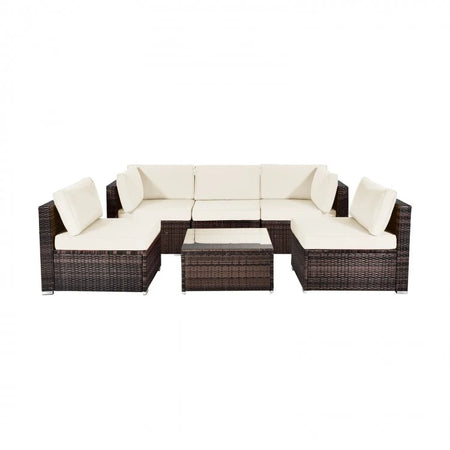 6-Piece Modular Outdoor Sofa Set with Washable Cushions and Easy Assembly