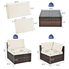 Charger l&#39;image dans la galerie, 6-Piece Modular Outdoor Sofa Set with Washable Cushions and Easy Assembly
