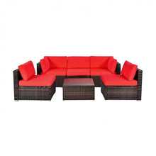 Charger l&#39;image dans la galerie, 6-Piece Modular Outdoor Sofa Set with Washable Cushions and Easy Assembly
