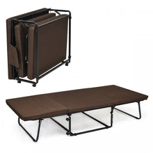 Load image into Gallery viewer, Brown Portable Double Sleeper Folding Bed
