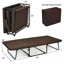 Load image into Gallery viewer, Brown Portable Double Sleeper Folding Bed
