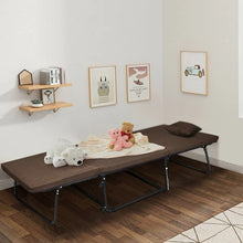 Load image into Gallery viewer, Brown Portable Double Sleeper Folding Bed
