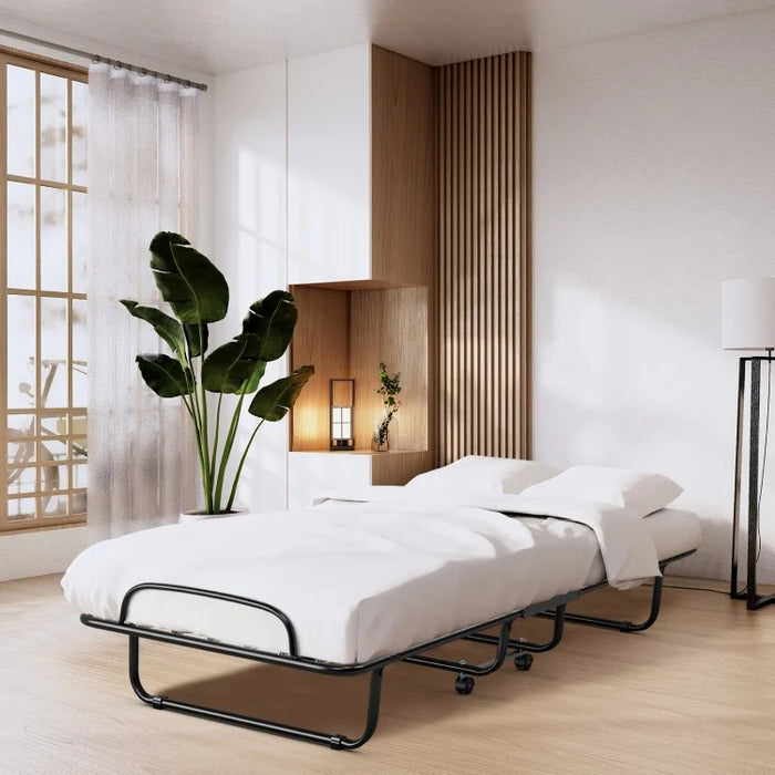 Portable Folding Bed with Memory Foam Mattress