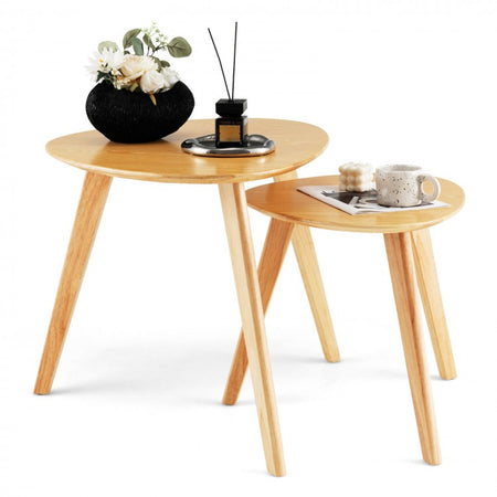 2-Piece Triangular Coffee Table Set for Living Room