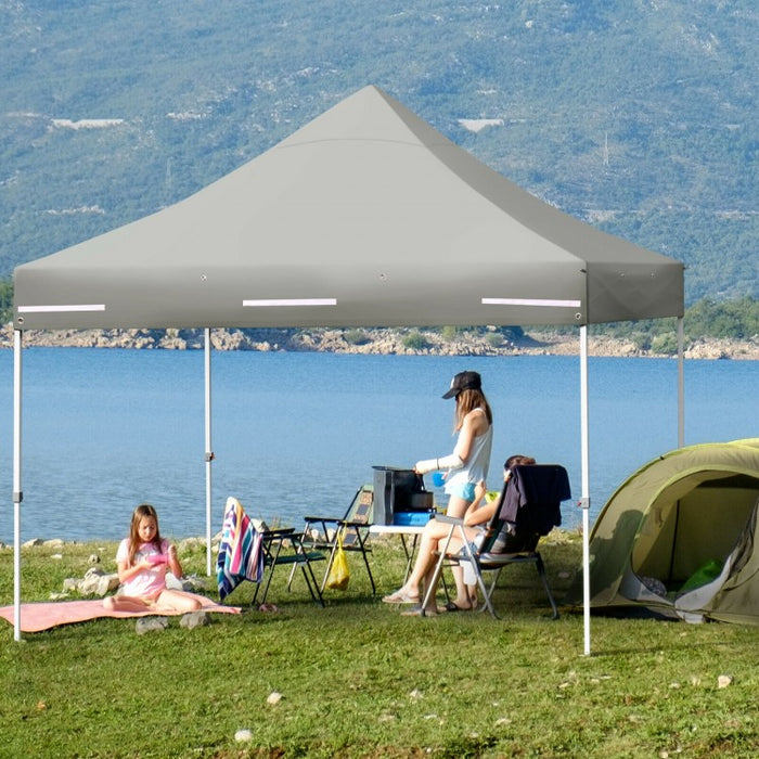 Costway 10x10 ft Pop-Up Tent Canopy with Removable Zippered Sidewalls - Suitable for Outdoor Parties and Camping