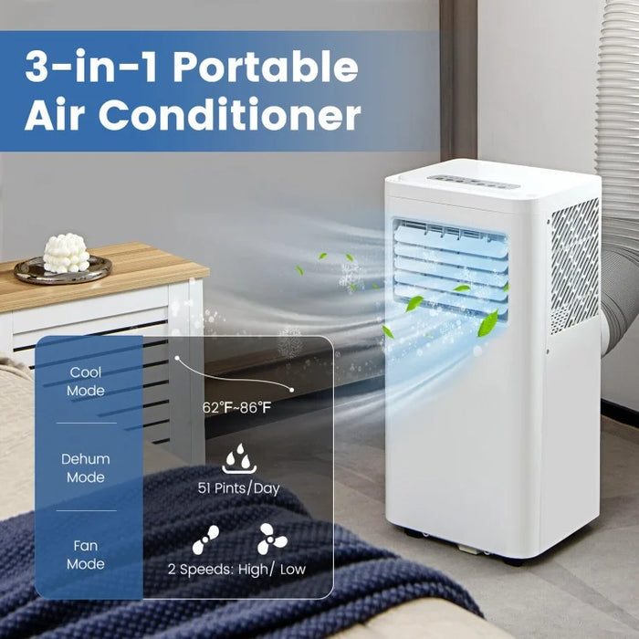 8000 BTU 3-in-1 Portable Window-Mounted Air Conditioner