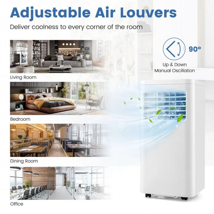 8000 BTU 3-in-1 Portable Window-Mounted Air Conditioner
