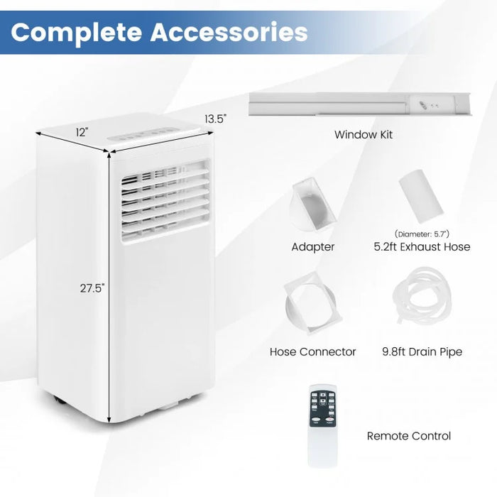 8000 BTU 3-in-1 Portable Window-Mounted Air Conditioner