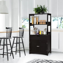Load image into Gallery viewer, 3-Tier Bathroom Cabinet with Doors and Floor-Standing Storage

