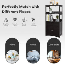 Load image into Gallery viewer, 3-Tier Bathroom Cabinet with Doors and Floor-Standing Storage
