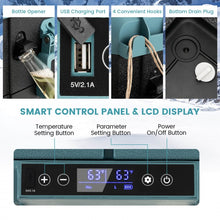 Load image into Gallery viewer, 40 Quart Outdoor Camping Dual-Zone Car Cooler with Handles and Wheels
