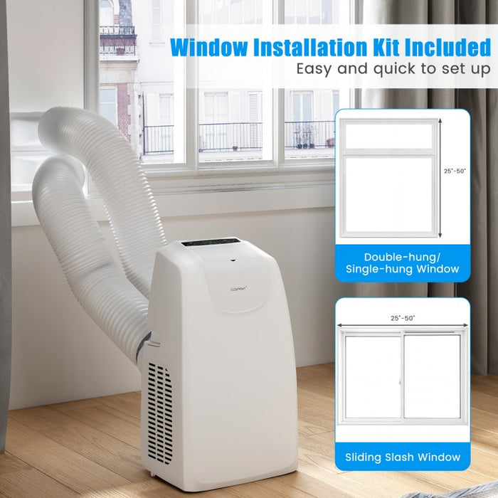 Canada 11500 BTU 3-in-1 Dual-Hose White Portable Air Conditioner