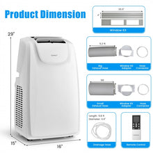 Load image into Gallery viewer, Canada 11500 BTU 3-in-1 Dual-Hose White Portable Air Conditioner
