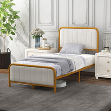 Load image into Gallery viewer, Modern Minimalist Velvet Headboard Luxury Bed Frame
