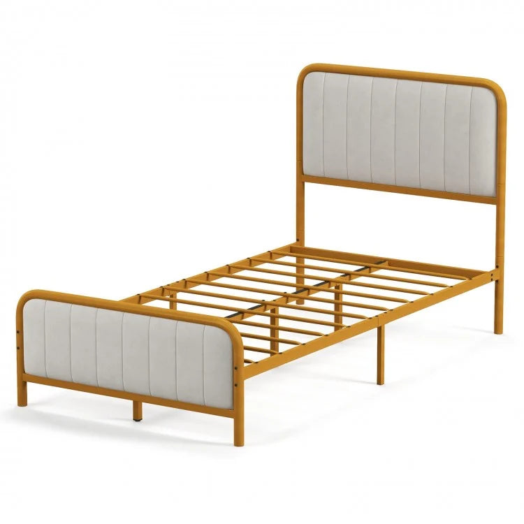 Modern Minimalist Velvet Headboard Luxury Bed Frame