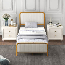 Load image into Gallery viewer, Modern Minimalist Velvet Headboard Luxury Bed Frame
