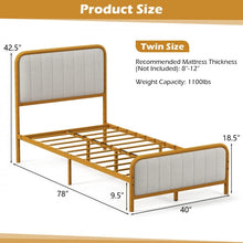Load image into Gallery viewer, Modern Minimalist Velvet Headboard Luxury Bed Frame
