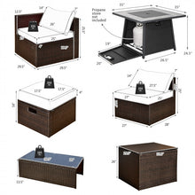 Load image into Gallery viewer, 9-Piece Outdoor Patio Furniture Sofa Set with Fire Pit Table and Waterproof Covers
