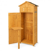 Charger l&#39;image dans la galerie, 71 inch Built-in Folding Table Garden Tool Storage Cabinet Shed
