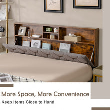 Load image into Gallery viewer, Modern Minimalist Upholstered Bed Frame with Storage Headboard

