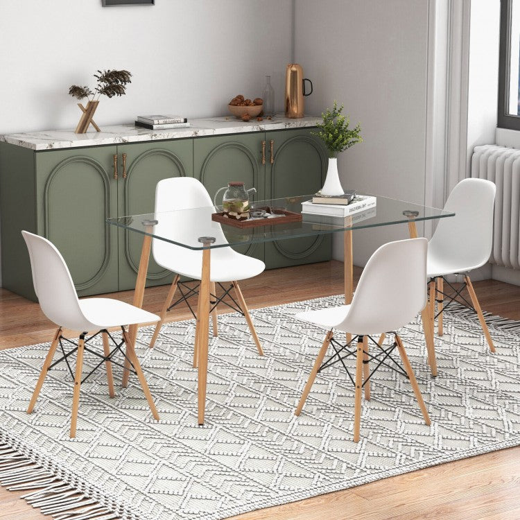 Minimalist Dining Table Set for 4 with 4 Chairs - Suitable for Restaurant and Cafe