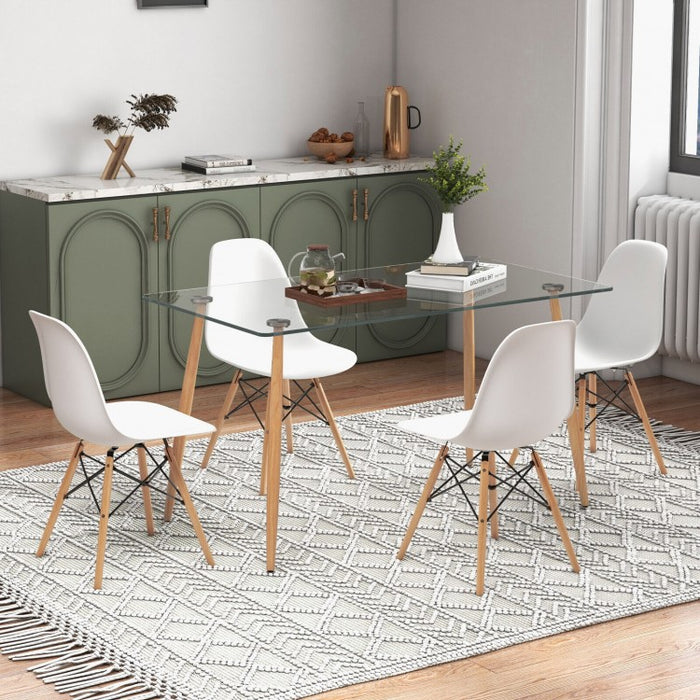 Minimalist Dining Table Set for 4 with 4 Chairs - Suitable for Restaurant and Cafe