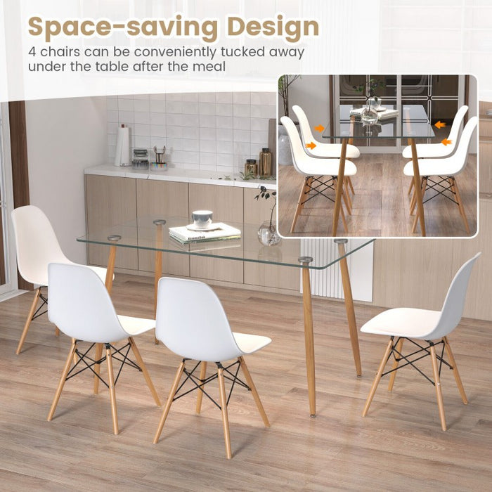 Minimalist Dining Table Set for 4 with 4 Chairs - Suitable for Restaurant and Cafe
