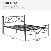 Load image into Gallery viewer, Black Metal Modern Minimalist Bed Frame with Storage Underneath
