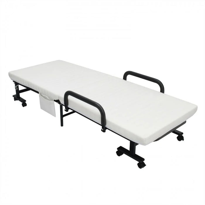 Foldable Sofa Bed with Mattress and Casters, Adjustable
