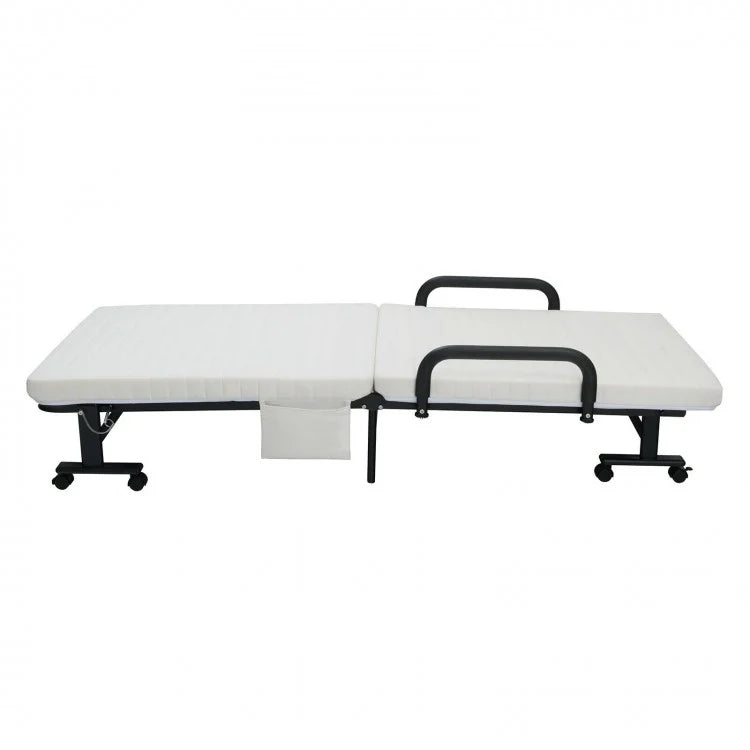 Foldable Sofa Bed with Mattress and Casters, Adjustable