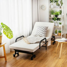 Load image into Gallery viewer, Foldable Sofa Bed with Mattress and Casters, Adjustable
