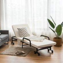 Load image into Gallery viewer, Foldable Sofa Bed with Mattress and Casters, Adjustable
