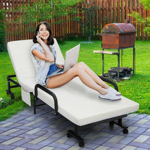 Load image into Gallery viewer, Foldable Sofa Bed with Mattress and Casters, Adjustable
