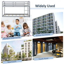 Load image into Gallery viewer, Gray Children&#39;s Bunk Bed with Guardrail and Ladder
